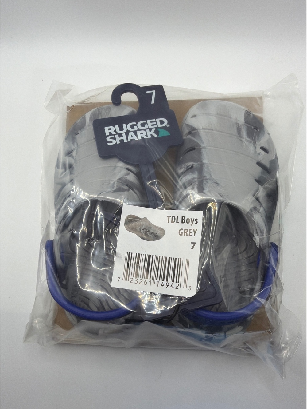 Rugged Shark Boys Grey Water Shoes Size 7